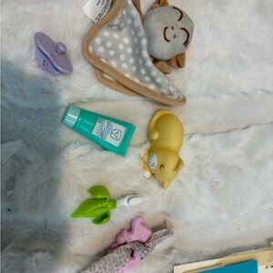 Yellow Cat Toy with Blanket Set